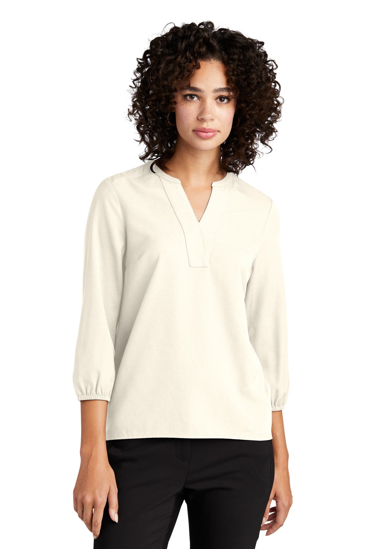 Offering a stylish look for desk-to-dinner wear this silhoue - Ivory Chiffon