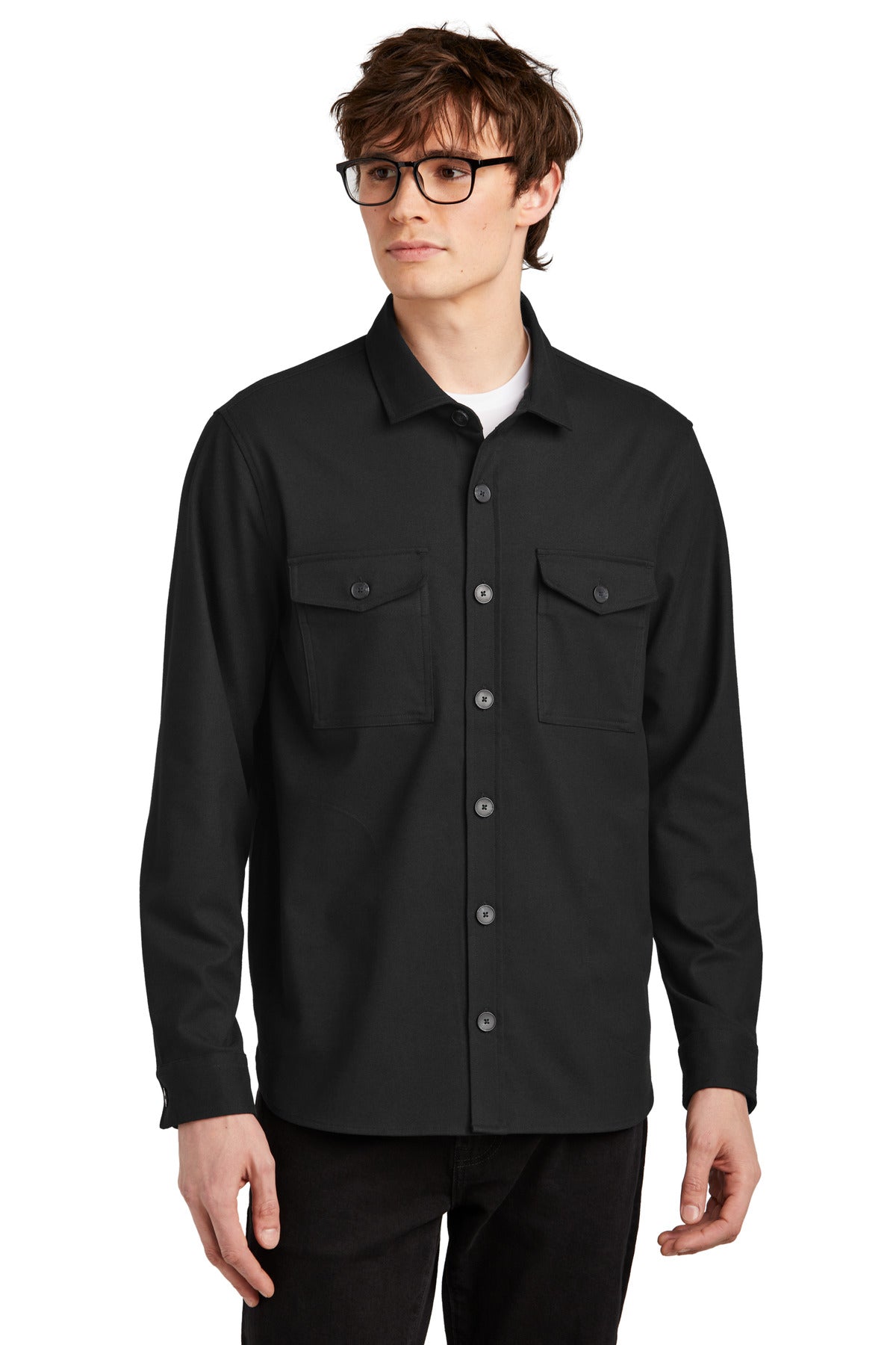 Boardroom-bound or loosely layered this versatile twill over - Deep Black