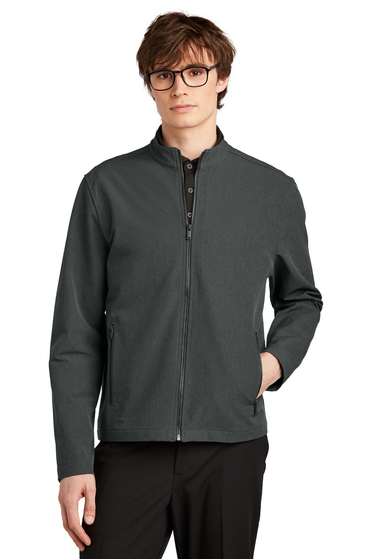 Made from a sophisticated and supple double-weave fabric thi - Anchor Grey Heather