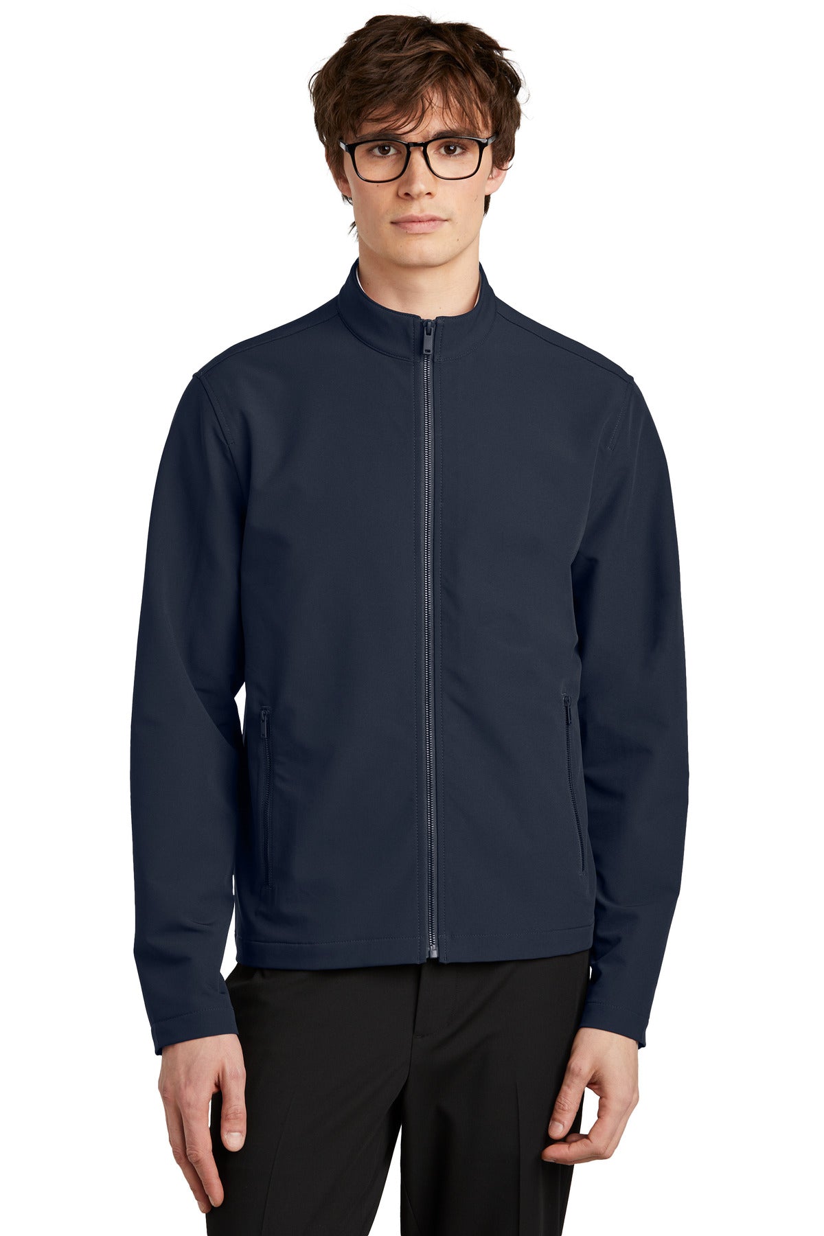 Made from a sophisticated and supple double-weave fabric thi - Night Navy