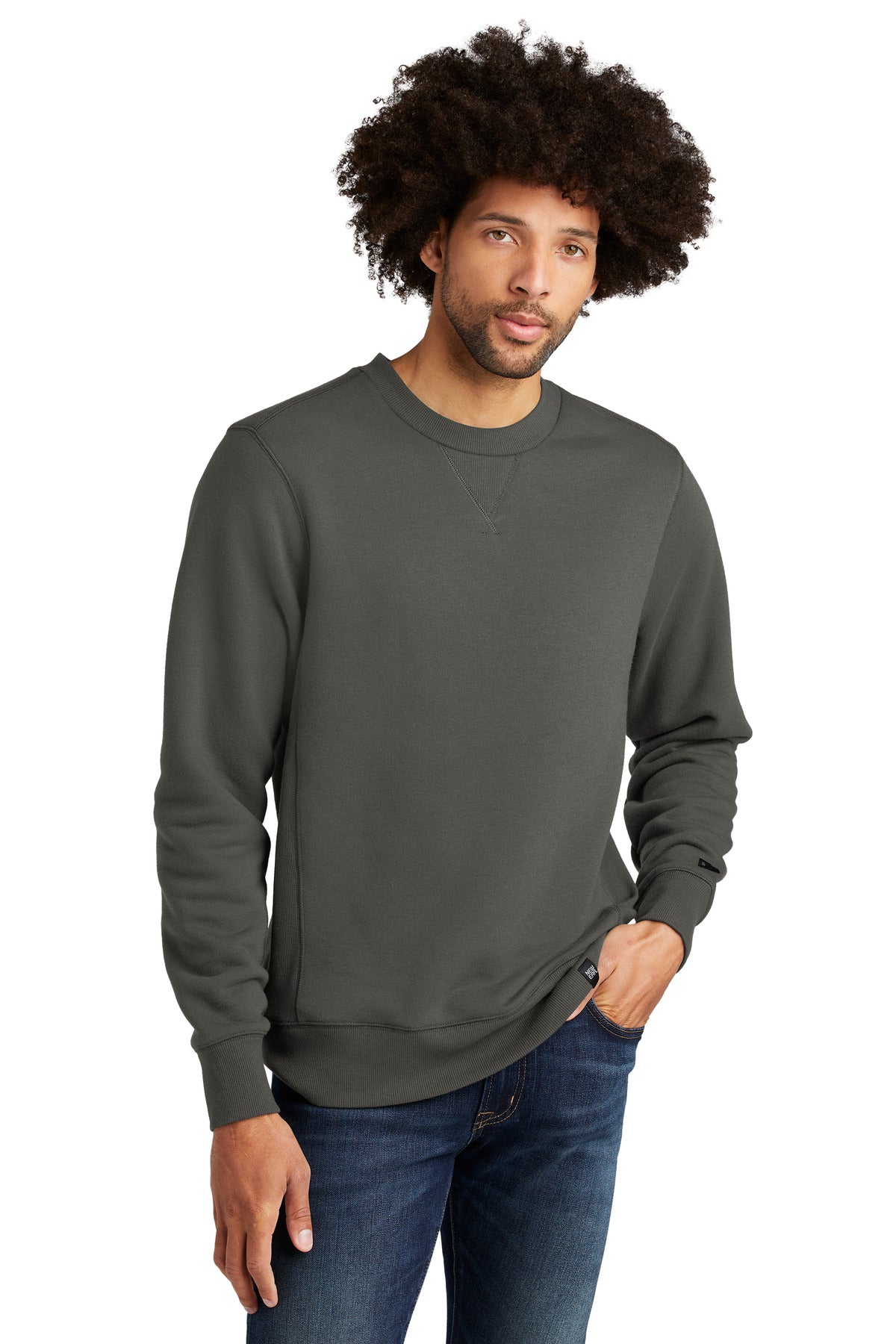 This sueded cotton-rich sweatshirt looks and feels like a re - Graphite