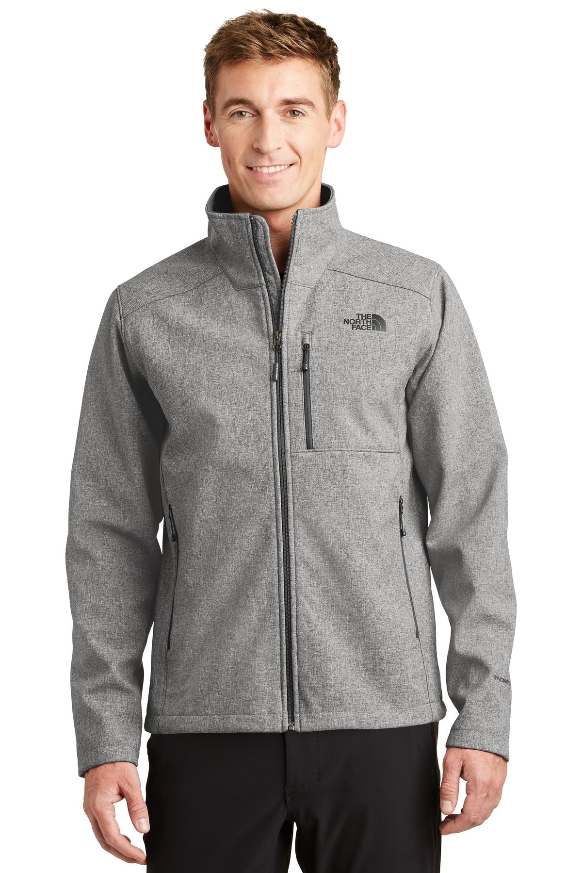 351 g/m2 WindWall96/4 recycled post-consumer polyester/elast - TNF Medium Grey Heather