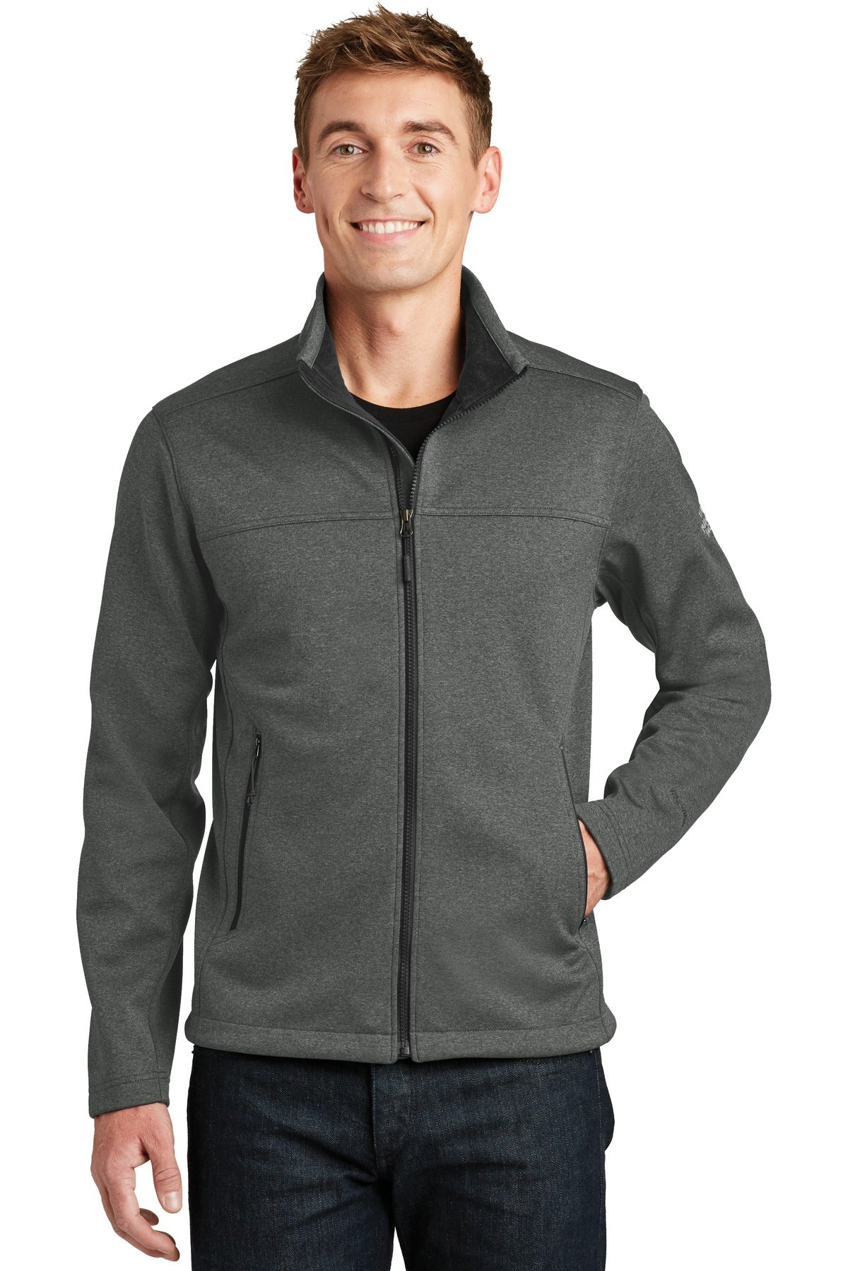 306 g/m2 WindWall 100% polyester with non-PFC DWR finish (s - TNF Dark Grey Heather