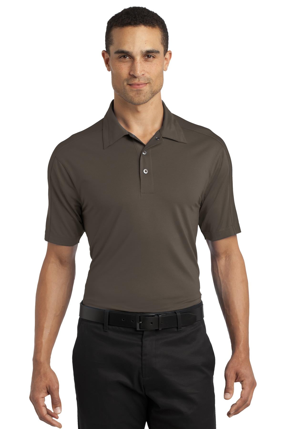 A subtle textured stripe gives this polo individual style wh - Cargo Brown
