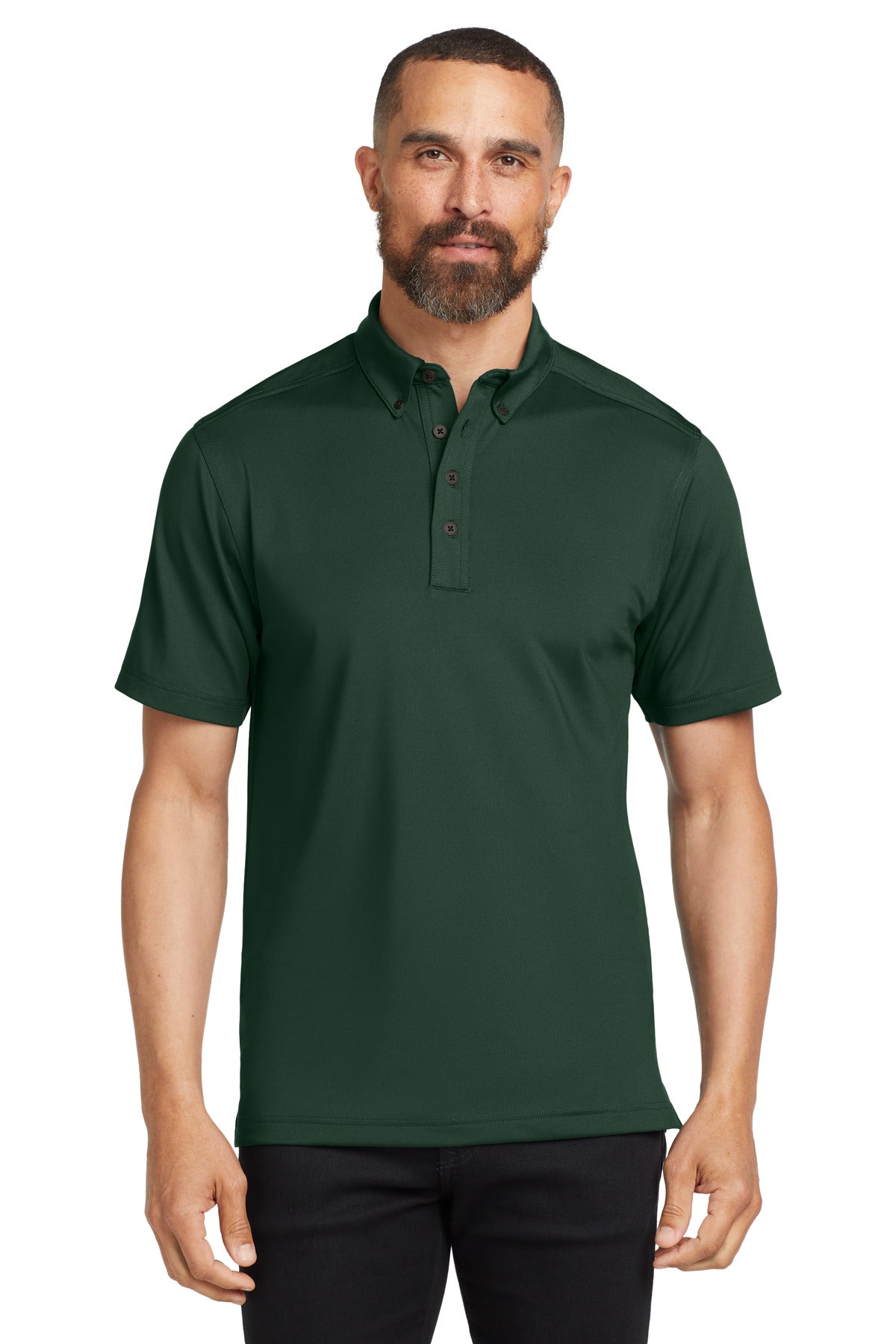 Buttoned-down doesn't mean boring in this stretch energized - Phyto Green