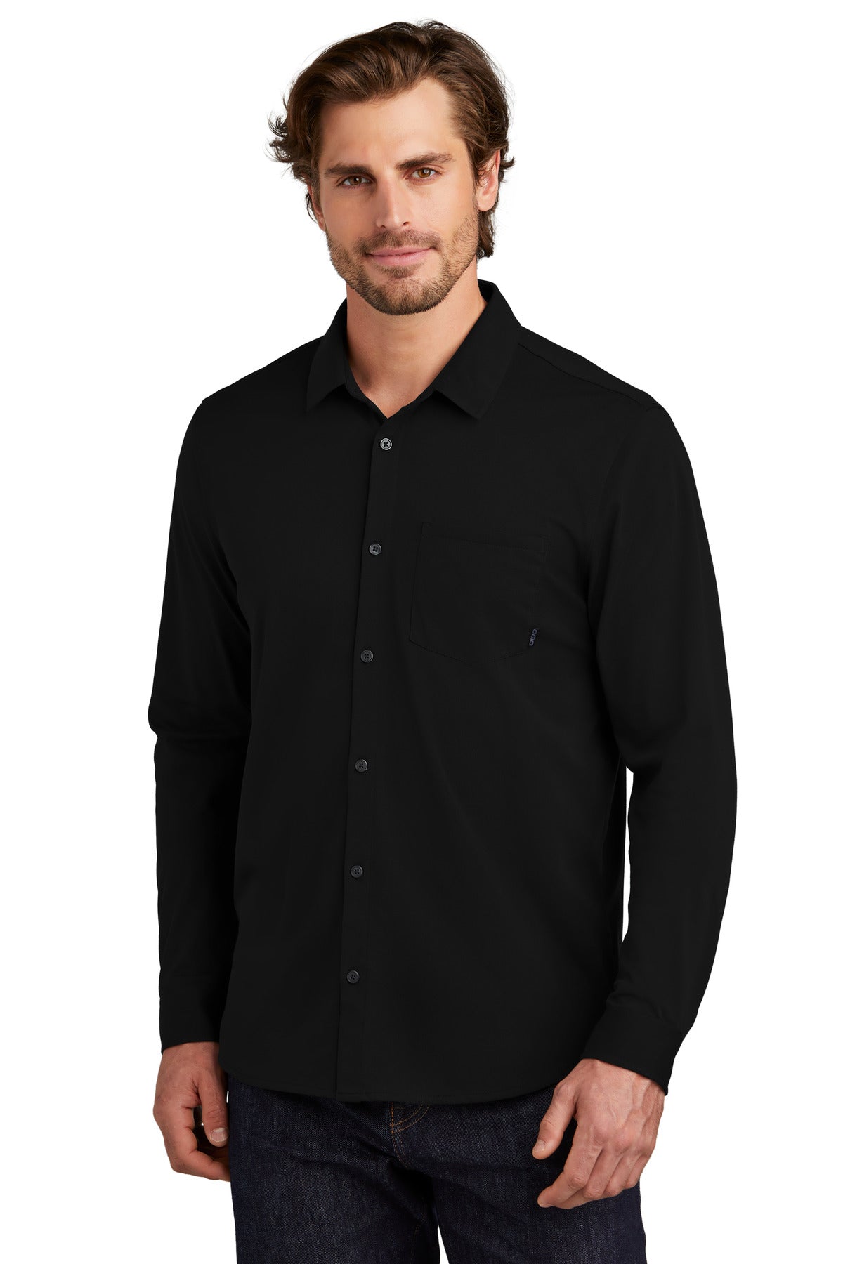 Extend your casual wardrobe with this OGIO knit shirt that h - Blacktop