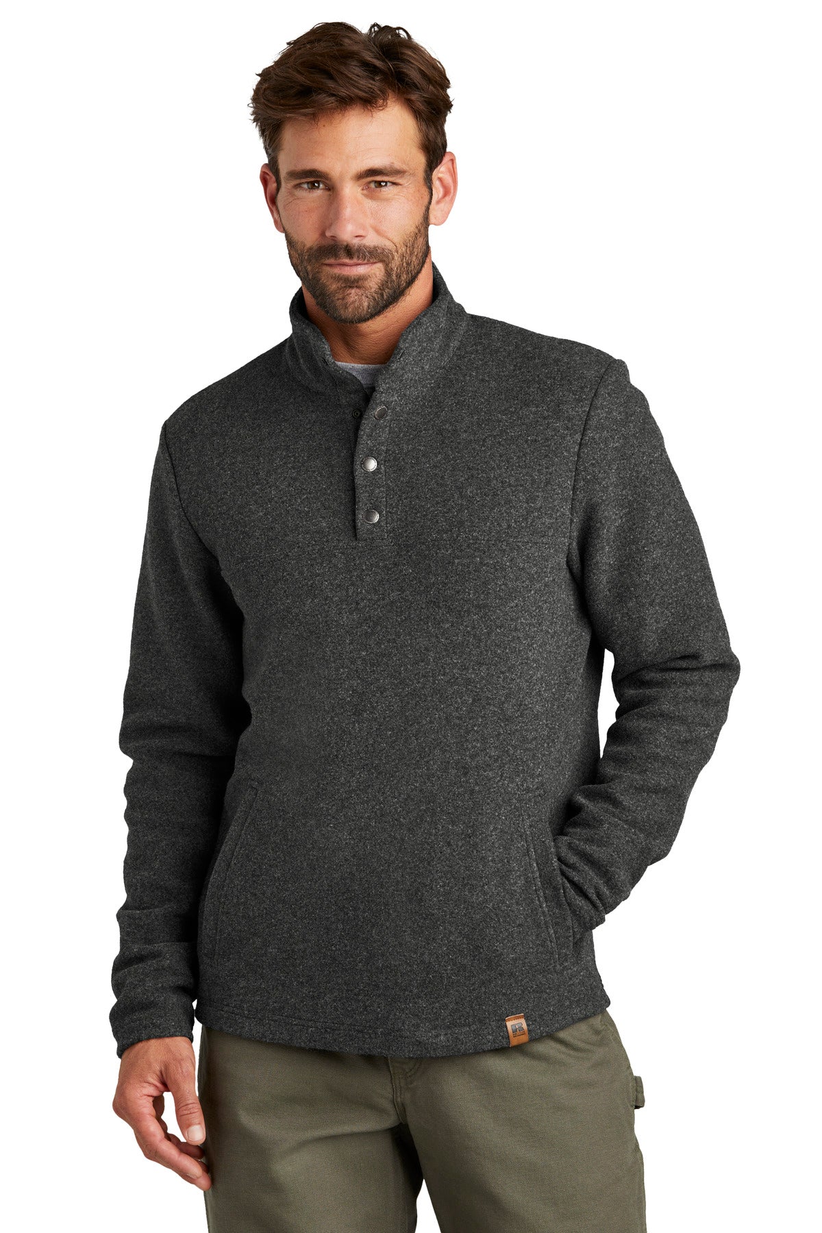 With its heavy wool-like feel this pullover's the perfect ou - Graphite Heather