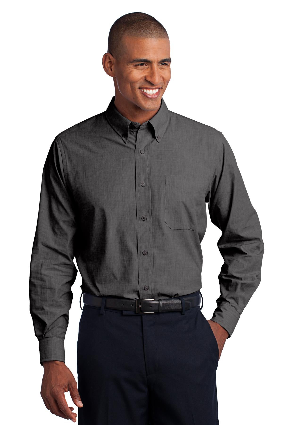 With a beautiful two-color weave--not to mention wrinkle res - Soft Black