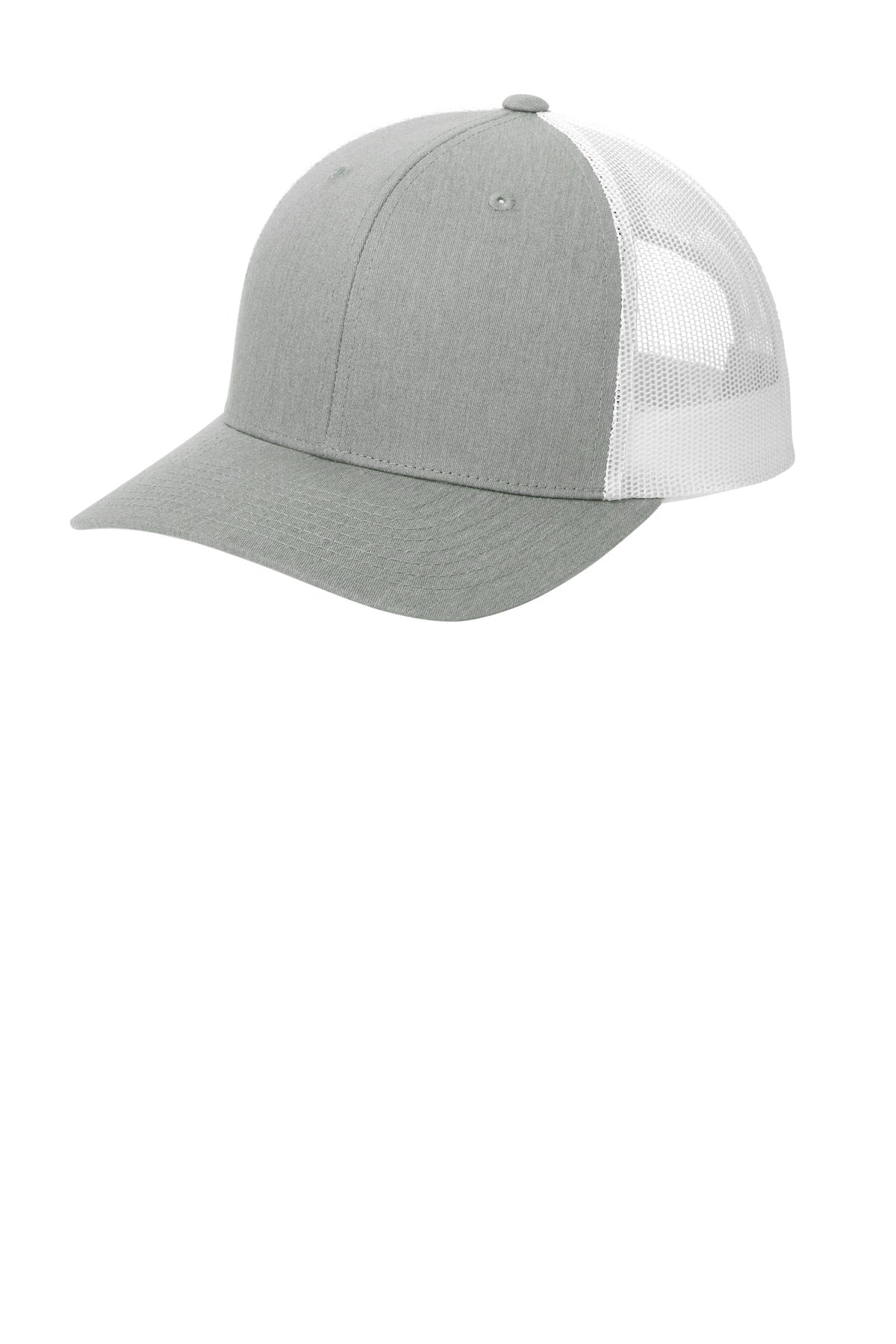 Fabric: 60/40 cotton/poly front panels; 100% polyester mesh back panels 98/2 cotton/spandex front pa