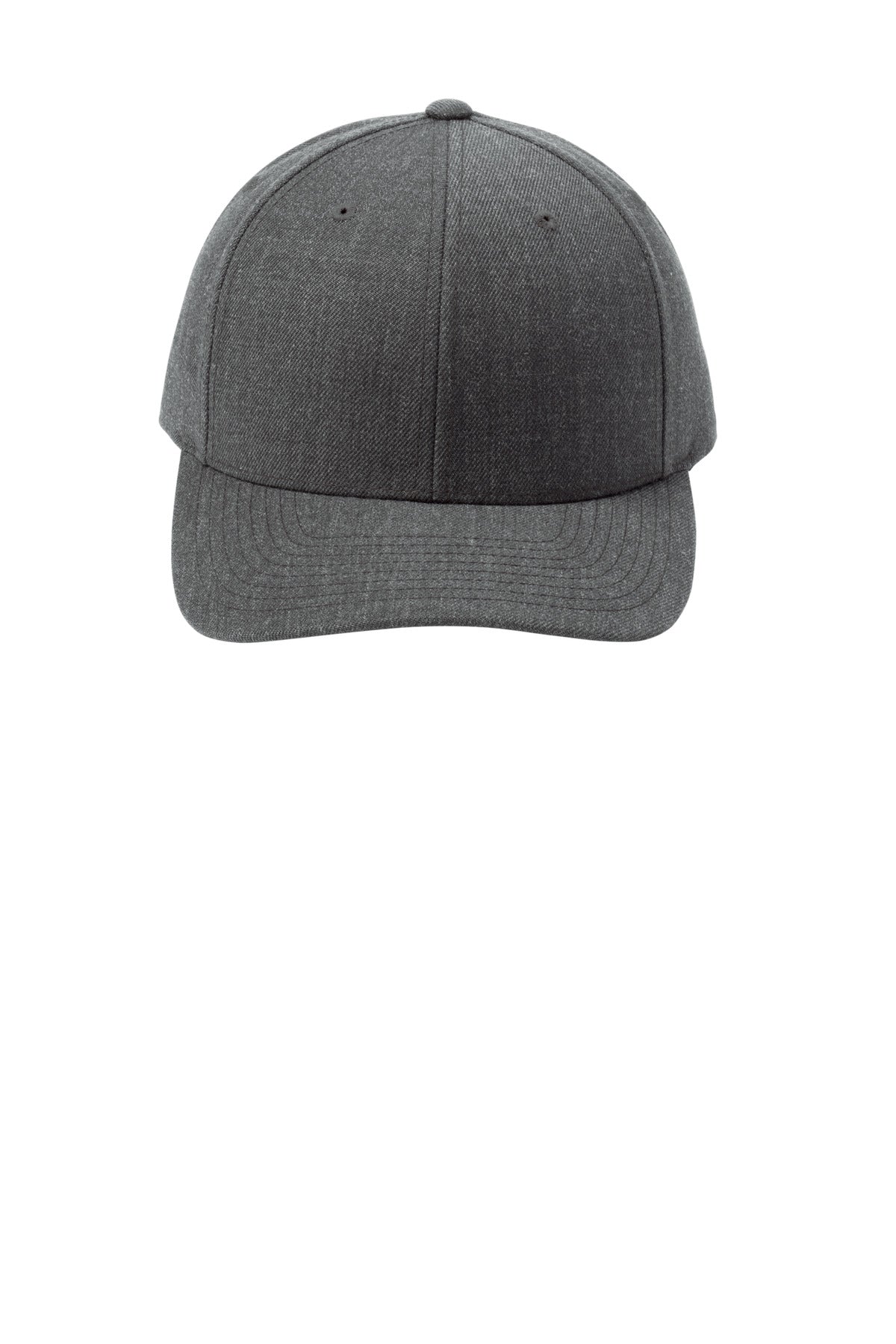 Fabric: 80/20 acrylic/wool (Solids) 92/8 poly/spandex (Grey Heather)Structure: StructuredProfile: Mi