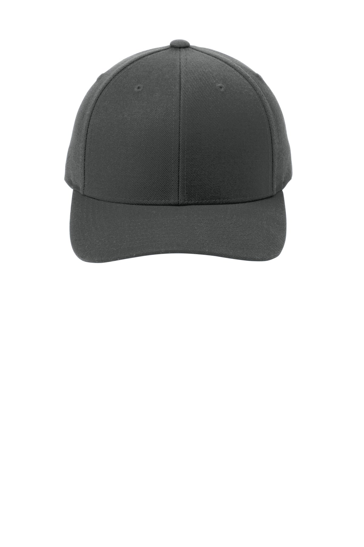 Fabric: 80/20 acrylic/wool (Solids) 92/8 poly/spandex (Grey Heather)Structure: StructuredProfile: Mi