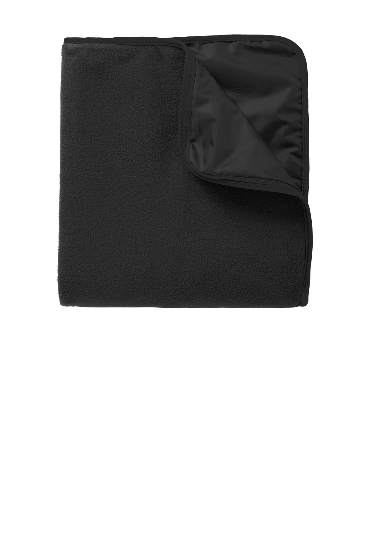 A water-resistant backing makes this warm fleece blanket the - Black/ Black