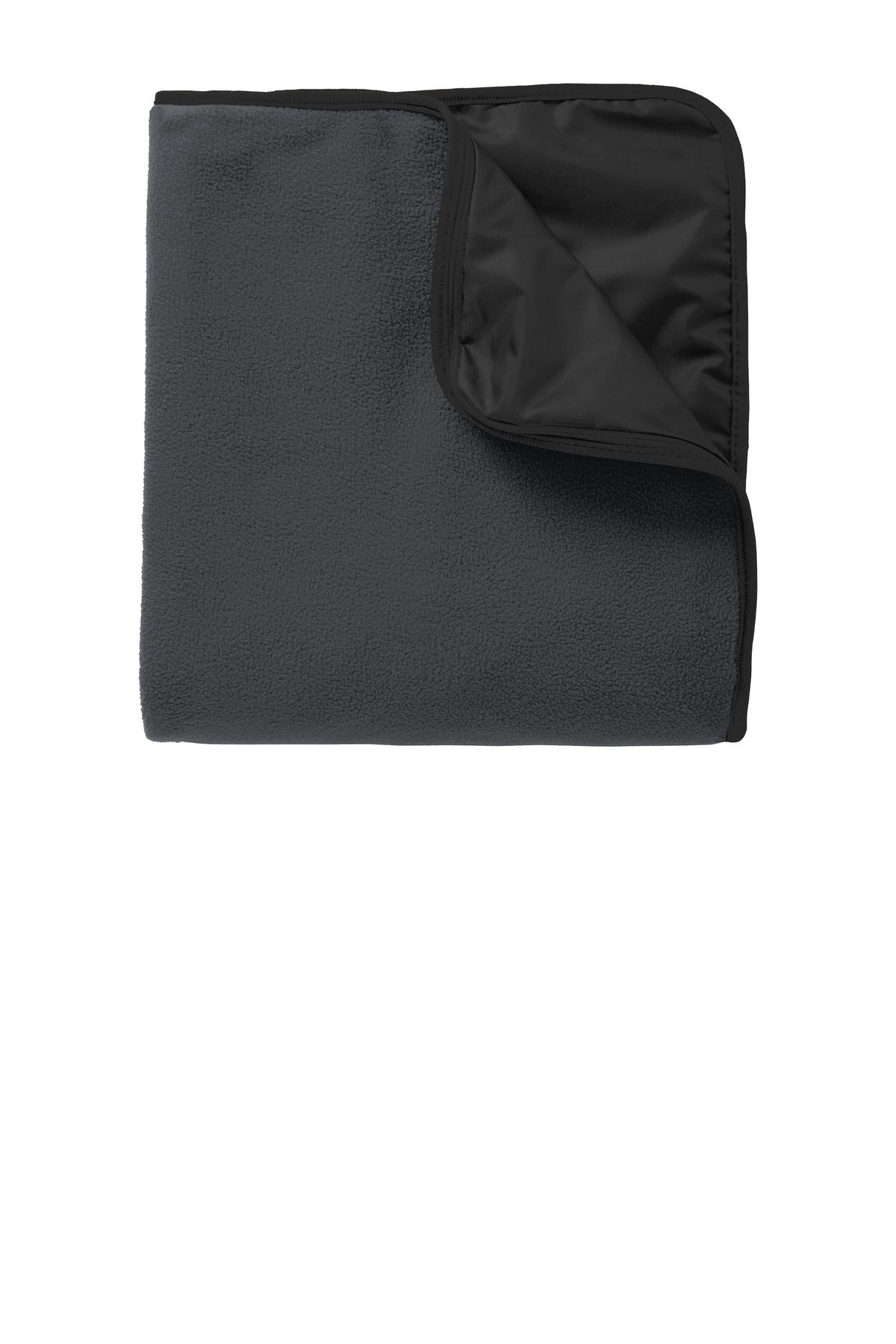 A water-resistant backing makes this warm fleece blanket the - Lead Grey/ Black