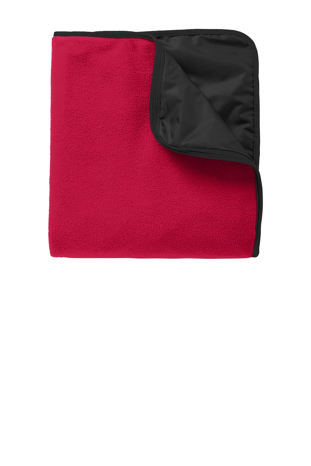 A water-resistant backing makes this warm fleece blanket the - Rich Red/ Black