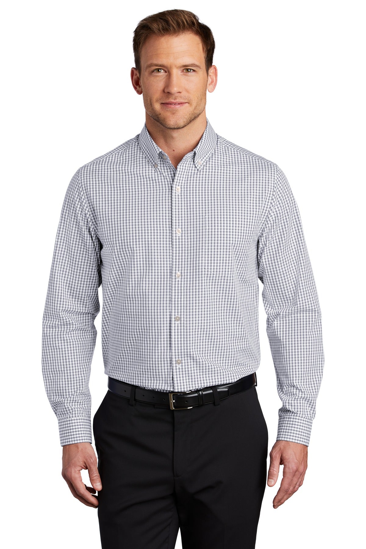 Banish boring office attire! Created with traditional gingha - Gusty Grey/ White