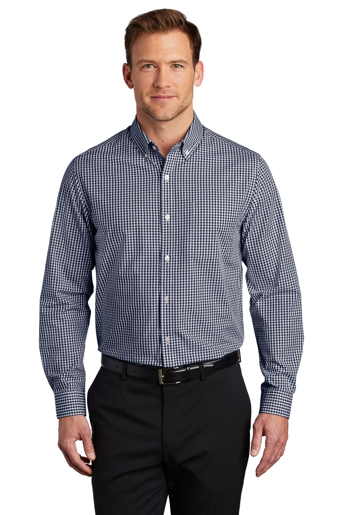 Banish boring office attire! Created with traditional gingha - True Navy/ White