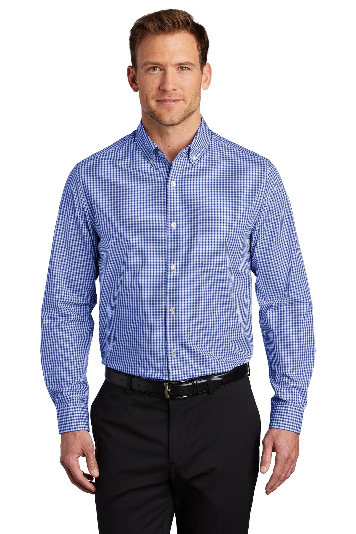 Banish boring office attire! Created with traditional gingha - True Royal/ White