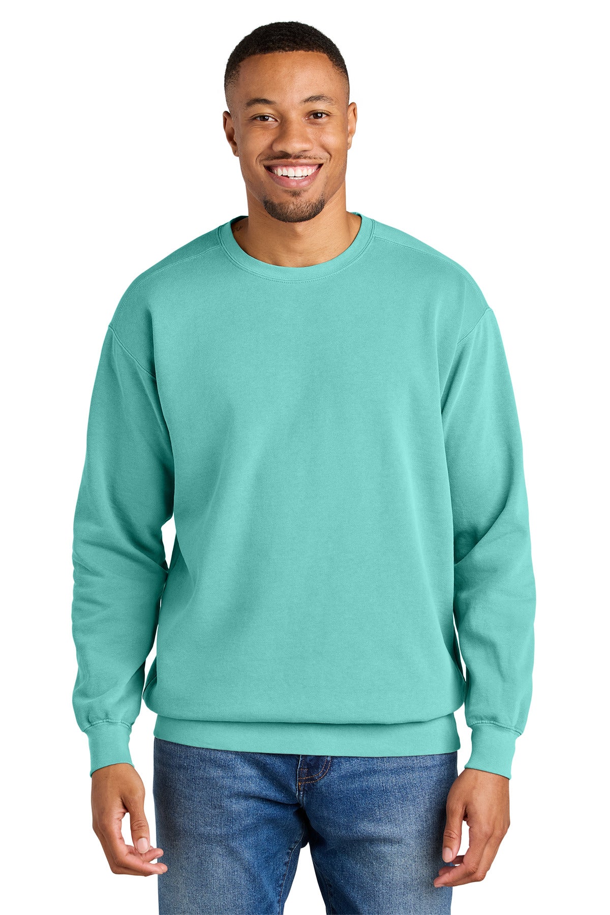 9.5-ounce 80/20 ring spun cotton/poly Soft-washed garment-dy - Chalky Mint