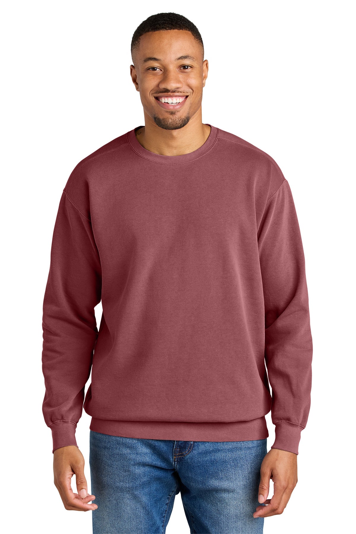 9.5-ounce 80/20 ring spun cotton/poly Soft-washed garment-dy - Crimson