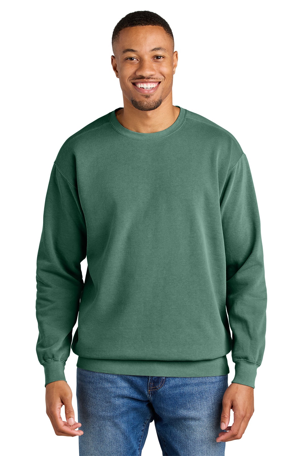 9.5-ounce 80/20 ring spun cotton/poly Soft-washed garment-dy - Light Green