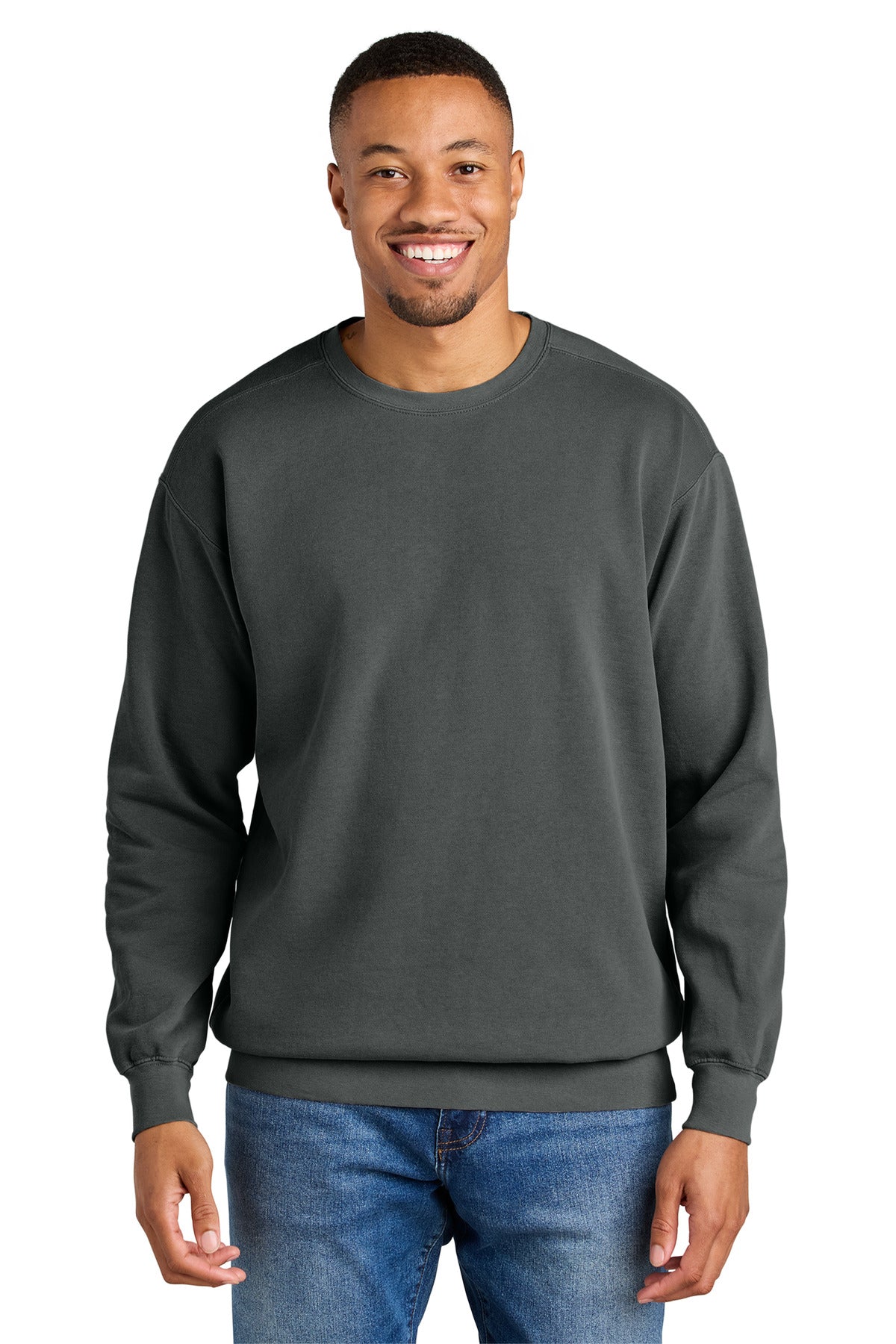 9.5-ounce 80/20 ring spun cotton/poly Soft-washed garment-dy - Pepper