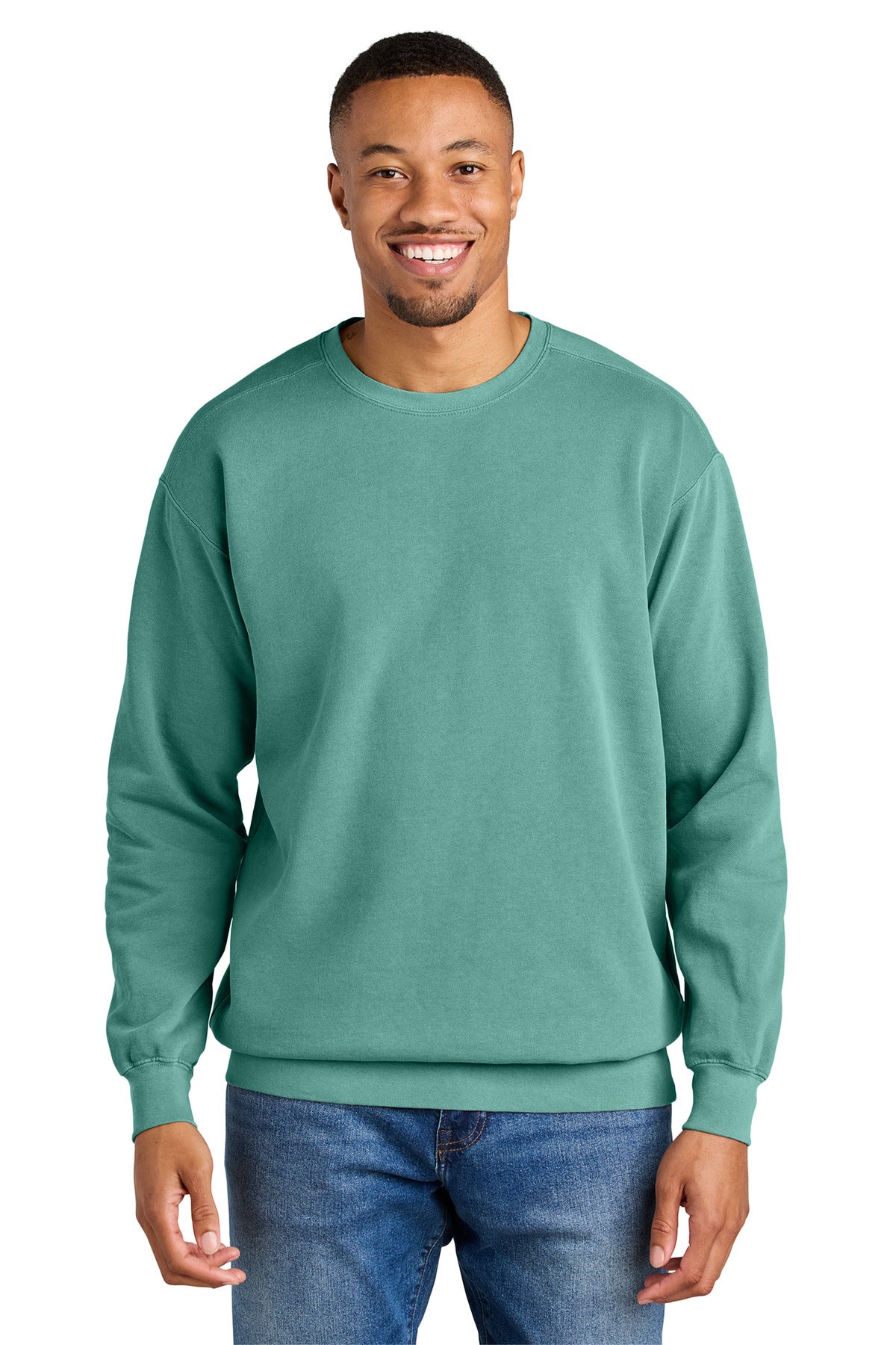 9.5-ounce 80/20 ring spun cotton/poly Soft-washed garment-dy - Seafoam