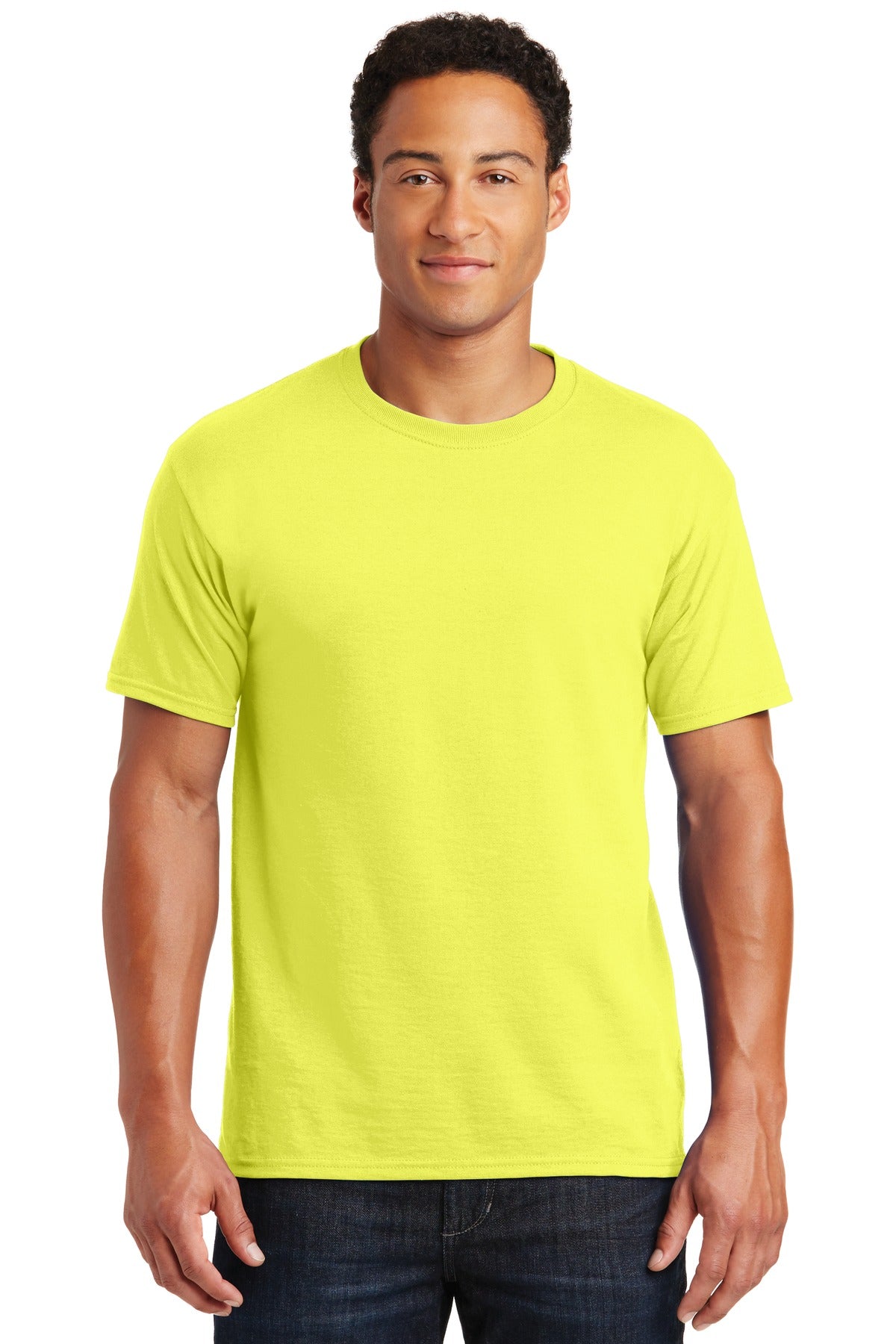 5.4-ounce 50/50 cotton/poly 47/53 cotton/poly (Oxford)Advanc - Neon Yellow