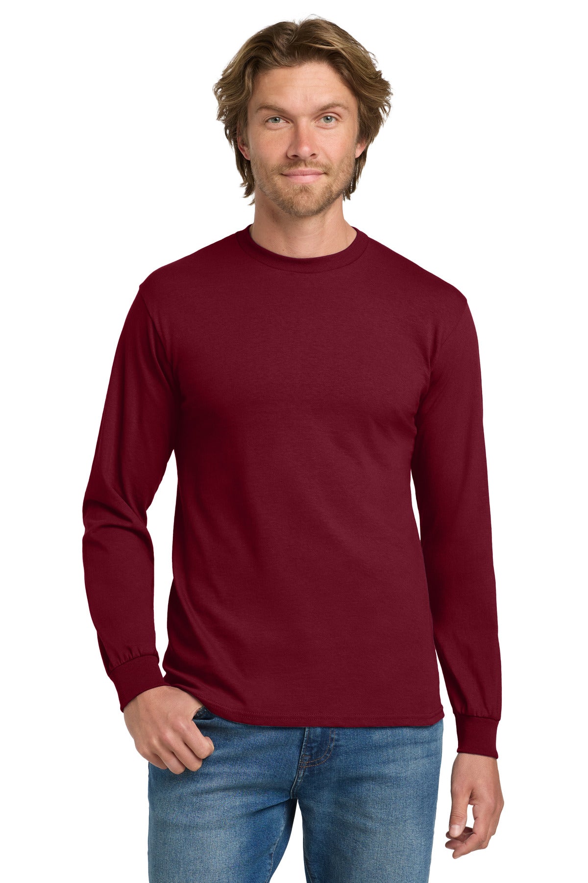 5.3-ounce 100% US cotton 99/1 cotton/poly (Ash) 90/10 cotton - Cardinal Red