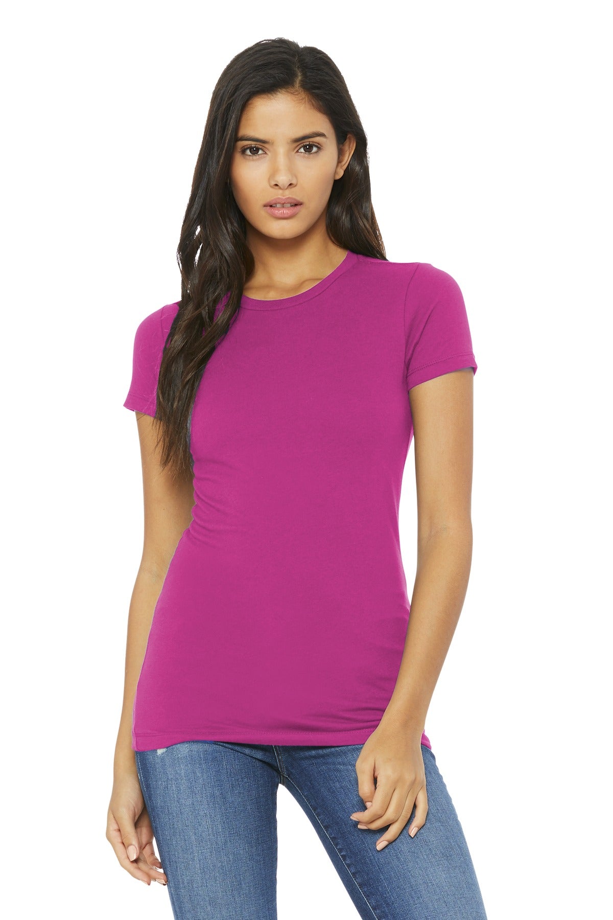 Slim fit Tear-away label Longer body length Side seamed Shou - Berry