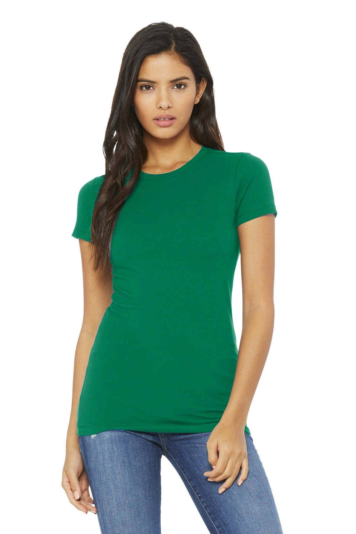 Slim fit Tear-away label Longer body length Side seamed Shou - Kelly