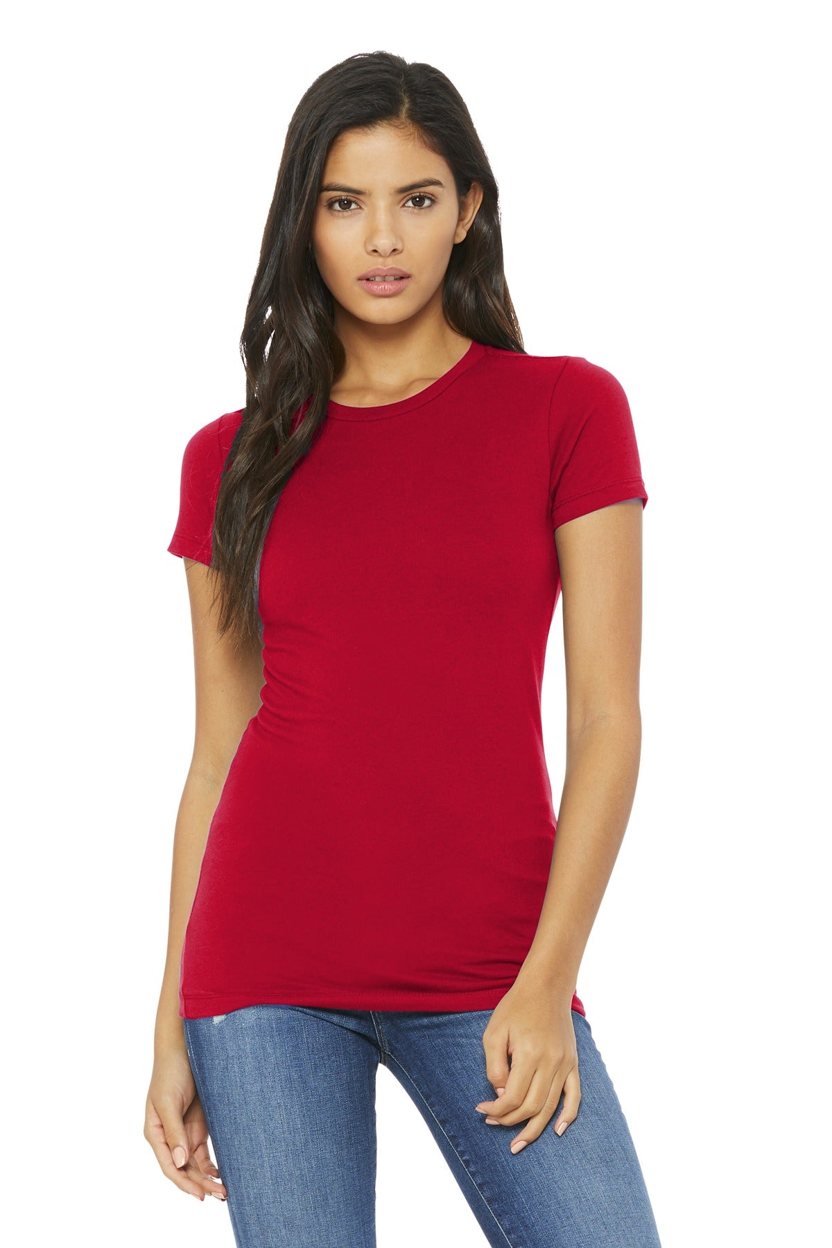 Slim fit Tear-away label Longer body length Side seamed Shou - Red