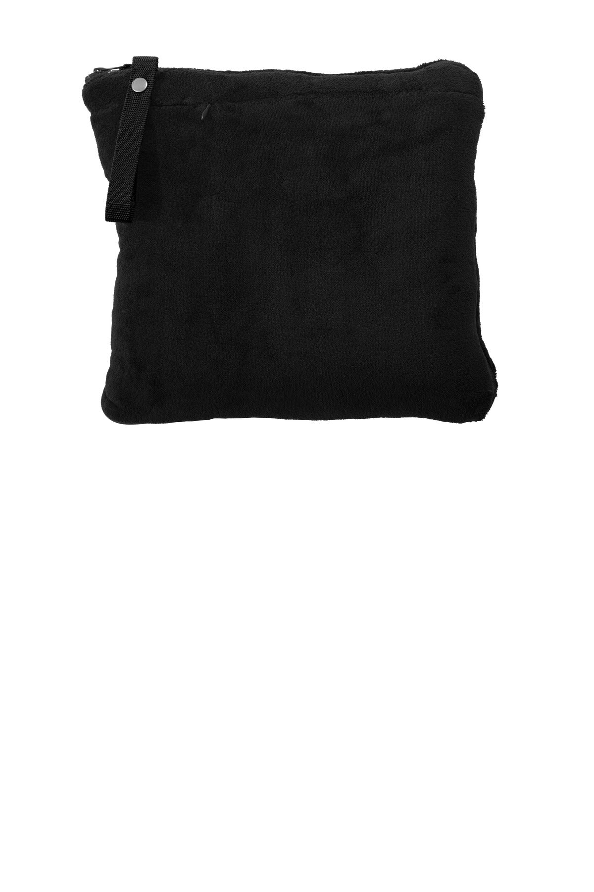 Our travel blanket packs and zips easily to form a pillow th - Black