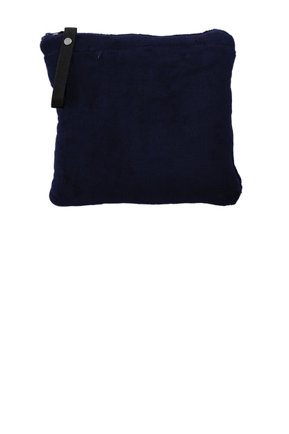 Our travel blanket packs and zips easily to form a pillow th - Deep Navy