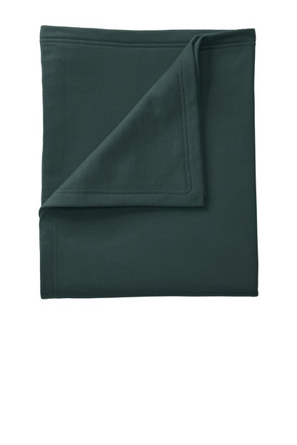 This classic fleece blanket is soft and warm and color-coord - Dark Green