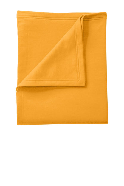 This classic fleece blanket is soft and warm and color-coord - Gold