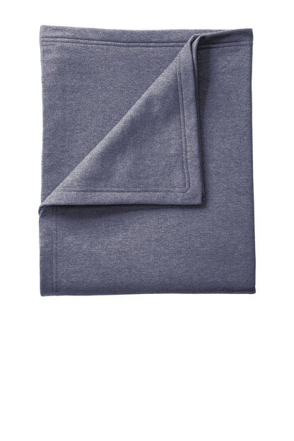 This classic fleece blanket is soft and warm and color-coord - Heather Navy