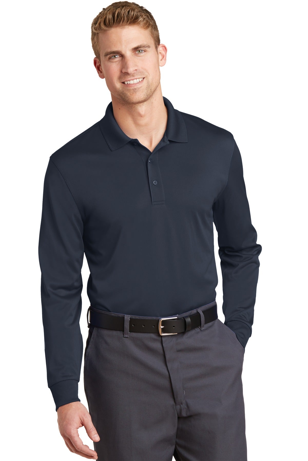 Made to work this high-performance polo can handle whatever  - Dark Navy
