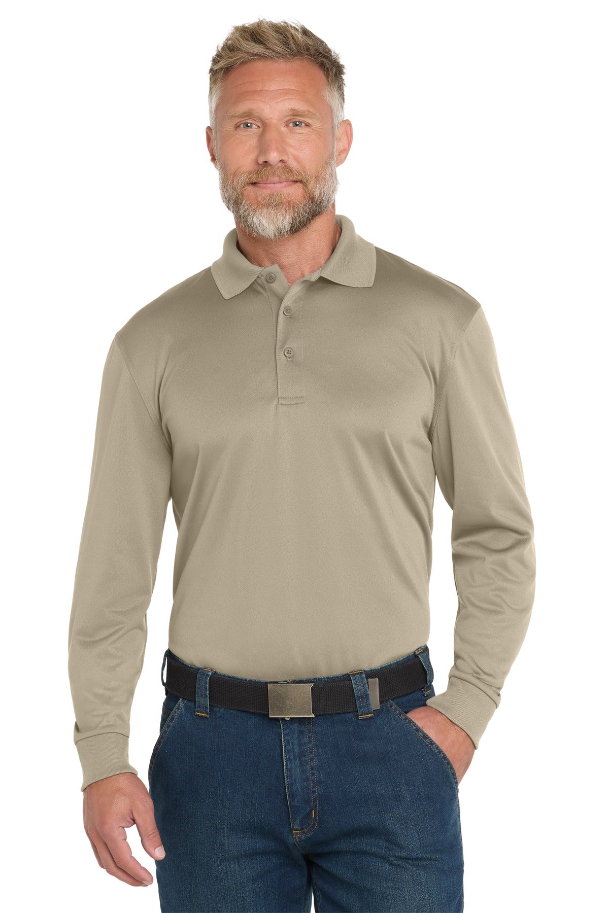 Made to work this high-performance polo can handle whatever  - Tan