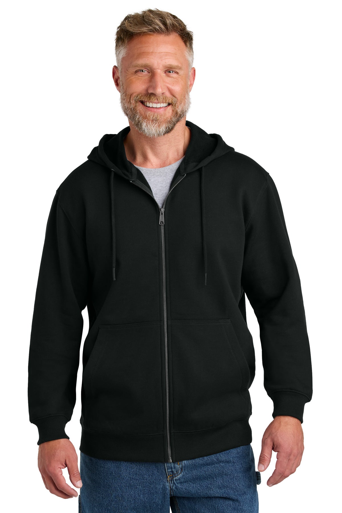 This work-ready hoodie balances durable strength with cotton - Black