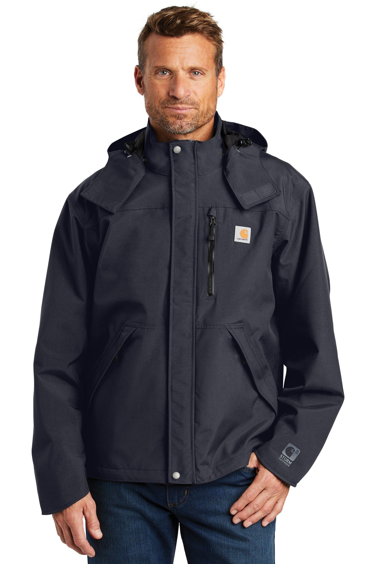 Carhartt's Shoreline Jacket is made of durable nylon with a  - Navy