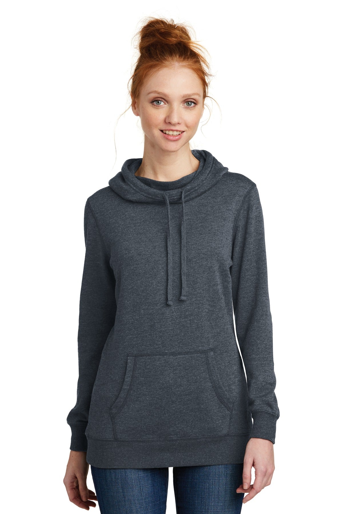 Soft and lightweight this hoodie works year-round. 6.5-ounce - Heathered Navy