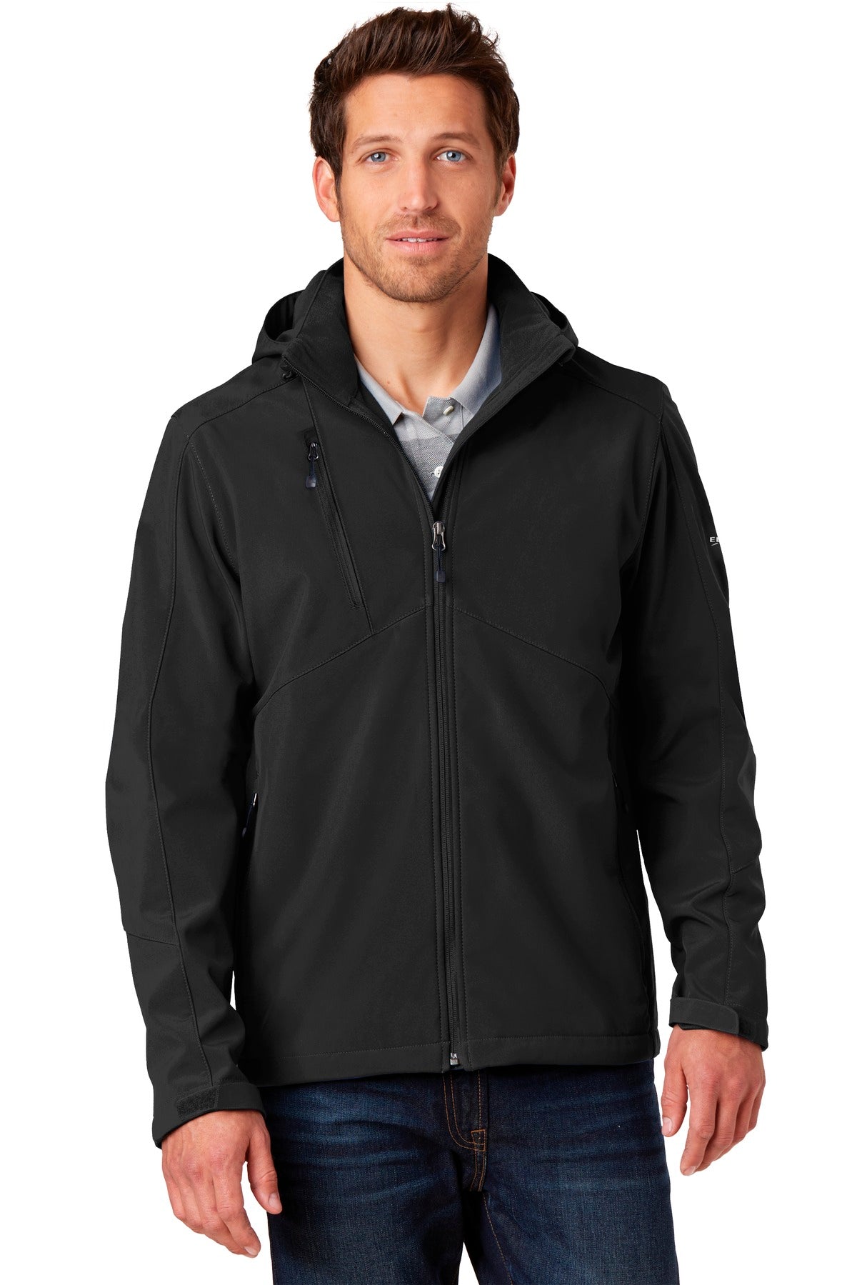 This longer-length parka offers very good water protection a - Black