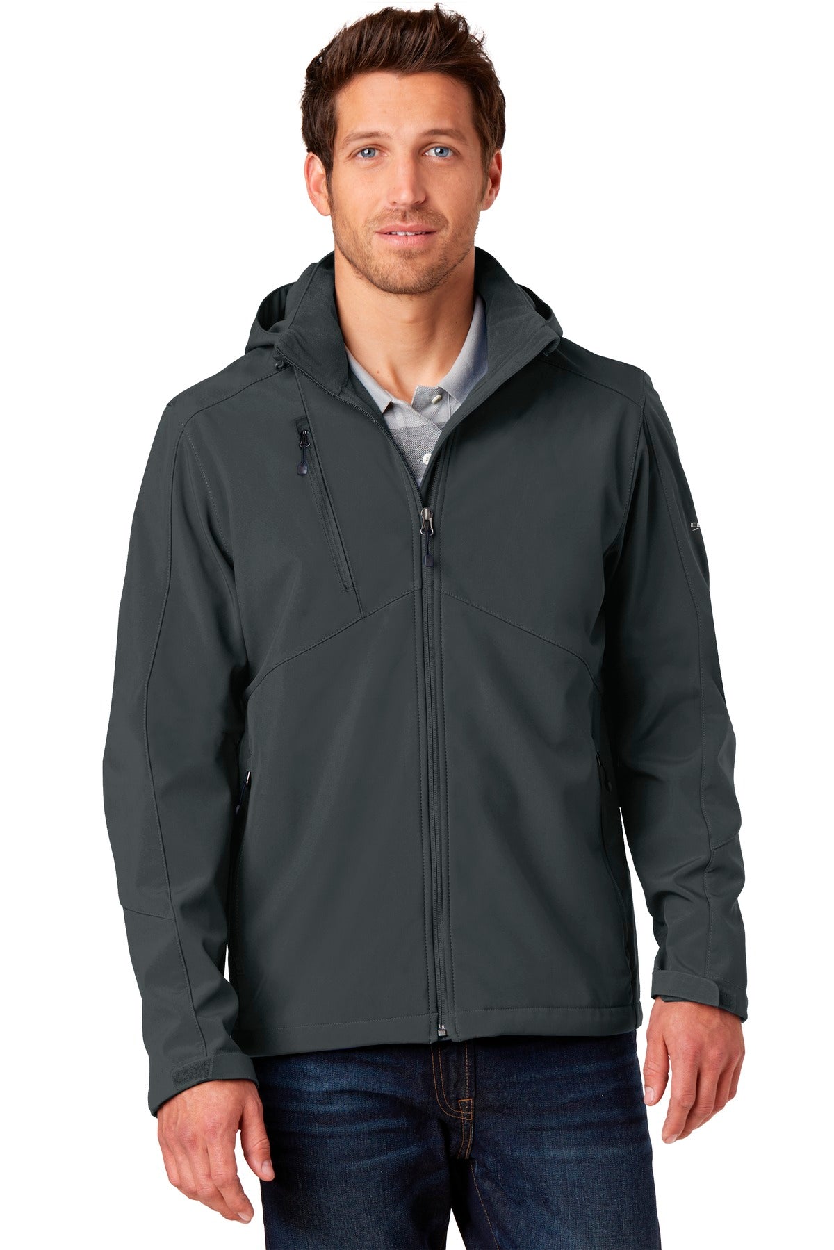 This longer-length parka offers very good water protection a - Grey Steel