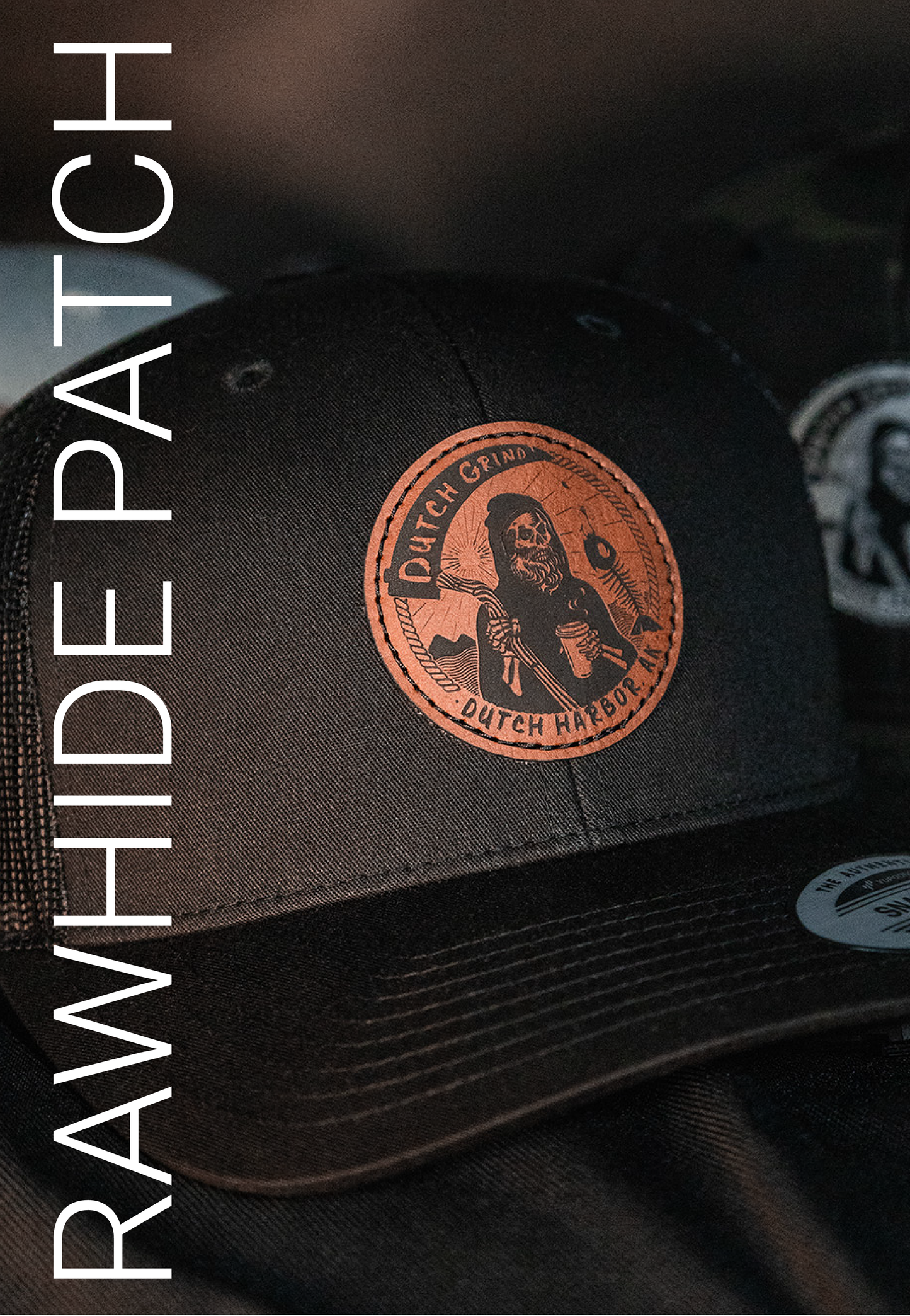 Patch Special - Laser Etched Leather Patch (Classic) on Trucker Hat