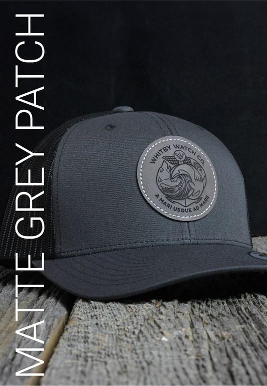 Patch Special - Laser Etched Leather Patch (Matte) on Trucker Hat