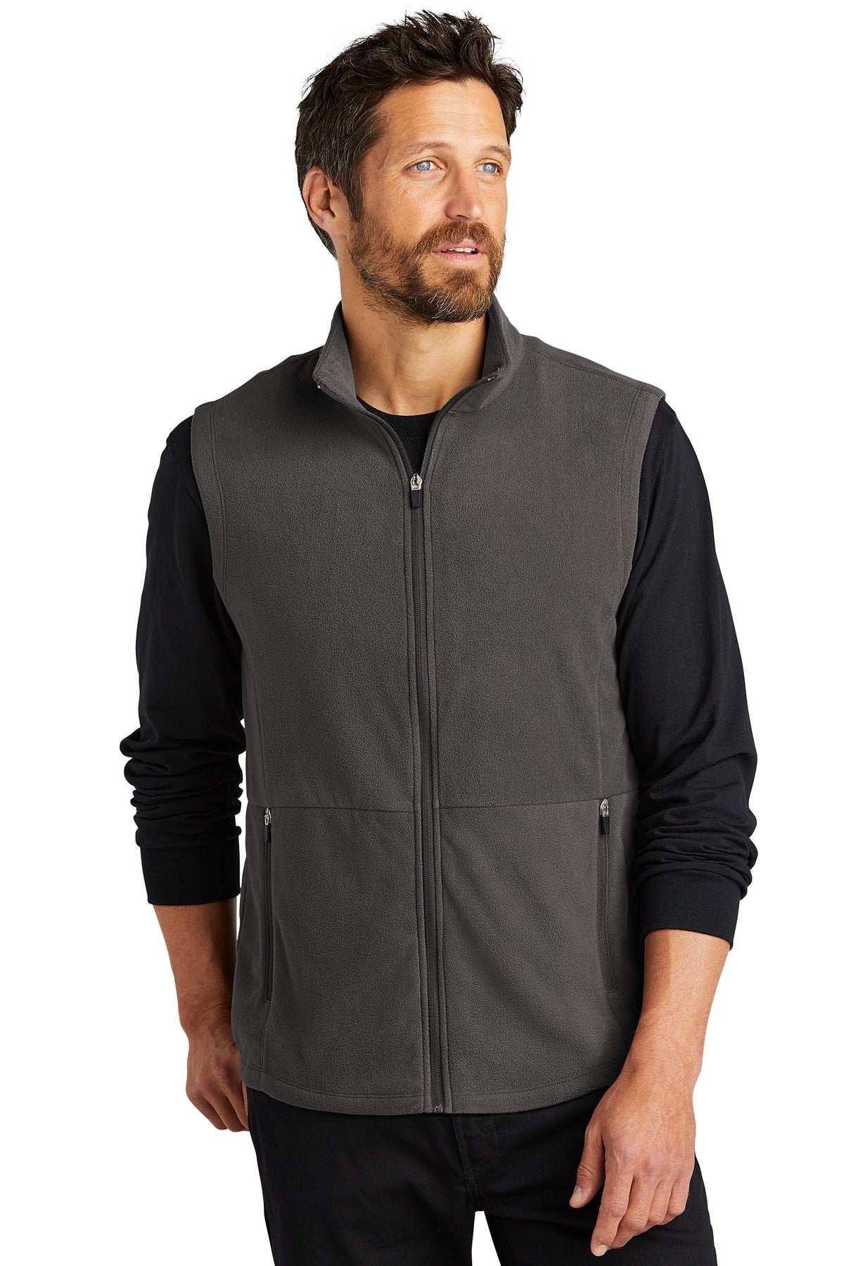 Soft lightweight and low-profile this anti-pill microfleece  - Pewter