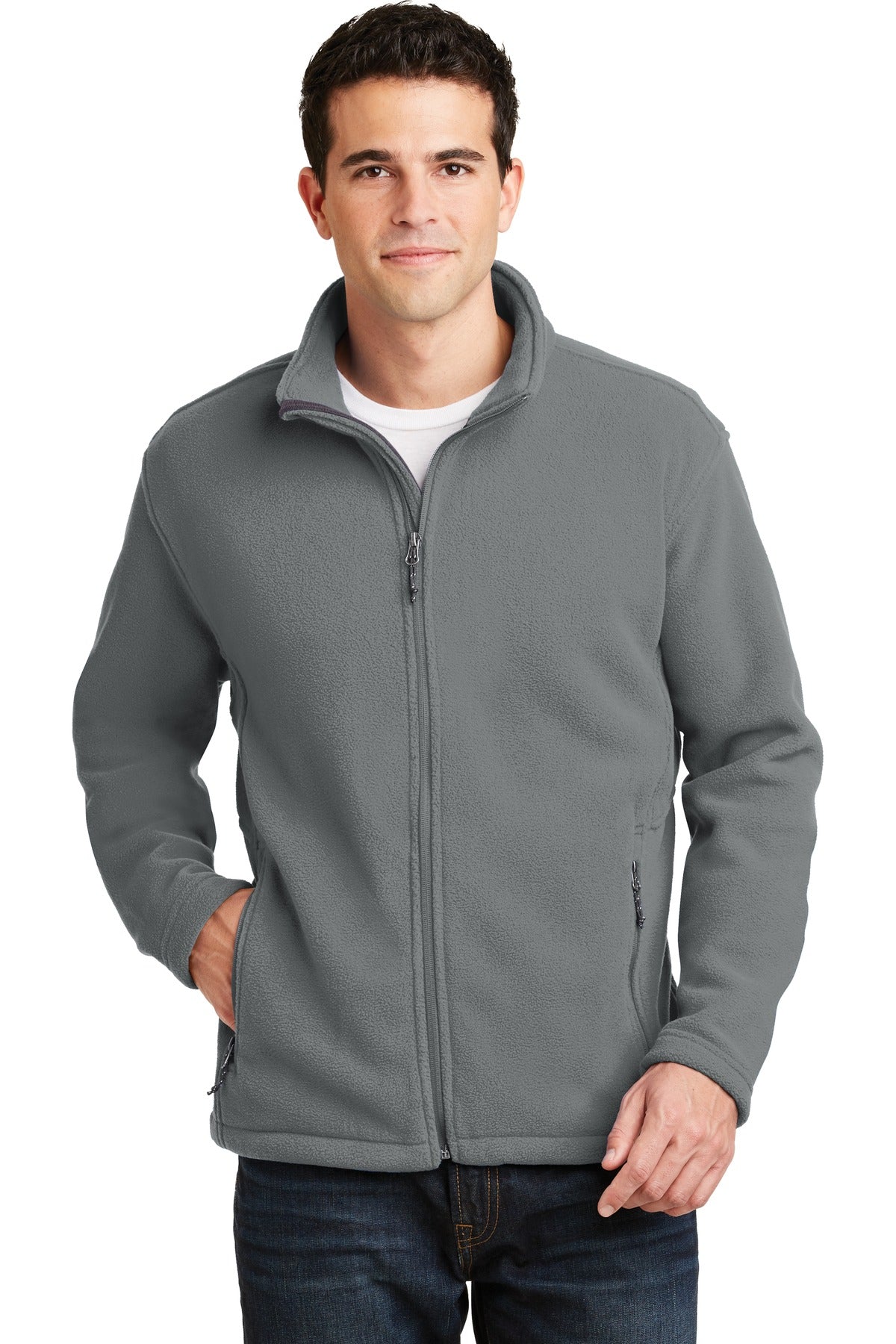 This exceptionally soft low-pill midweight fleece jacket wil - Deep Smoke
