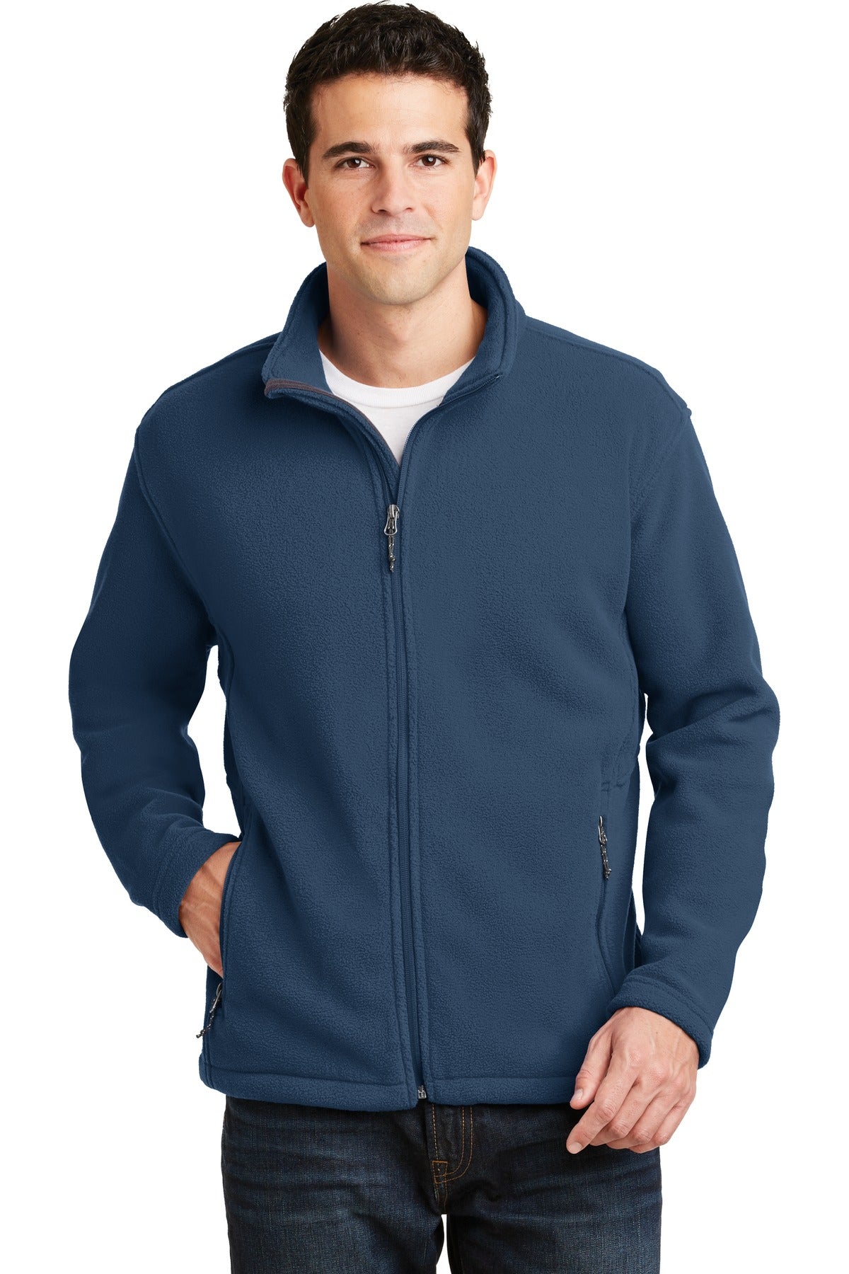 This exceptionally soft low-pill midweight fleece jacket wil - Insignia Blue