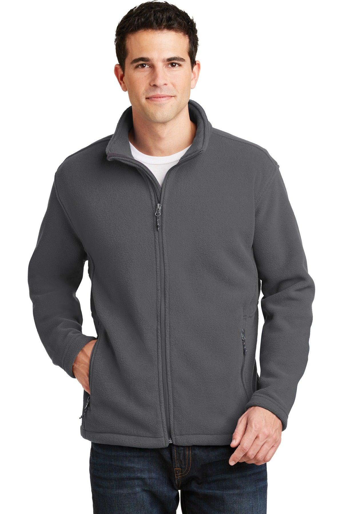 This exceptionally soft low-pill midweight fleece jacket wil - Iron Grey