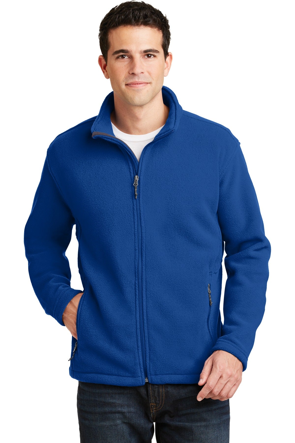 This exceptionally soft low-pill midweight fleece jacket wil - True Royal
